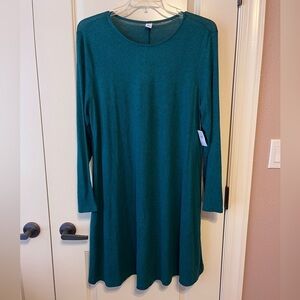 NWT Dark Green Old Navy long sleeve dress